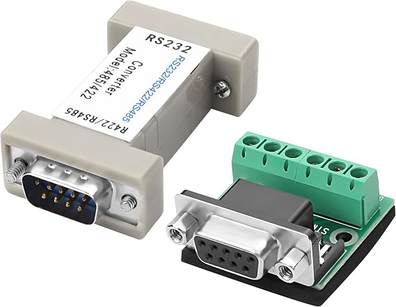 XMSJSIY DB9 RS232 to RS485 / RS422 Serial Adapter Industrial Data Converter