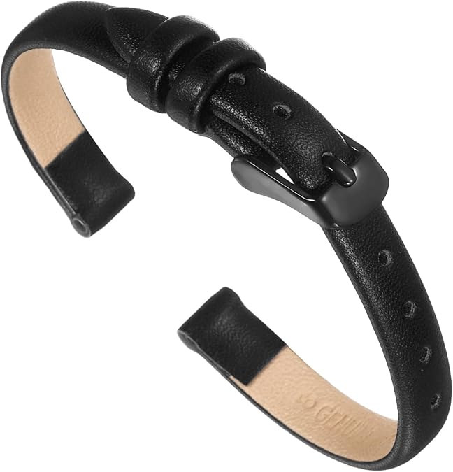 sourcing map Multi-sizes Genuine Leather Band Leather Watch Strap
