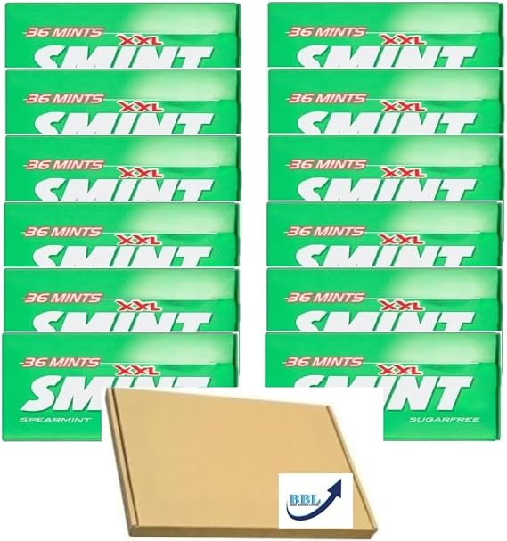 Smints Sugarfree XXL Peppermint Tins | Pack Of 12 (Spearmint)