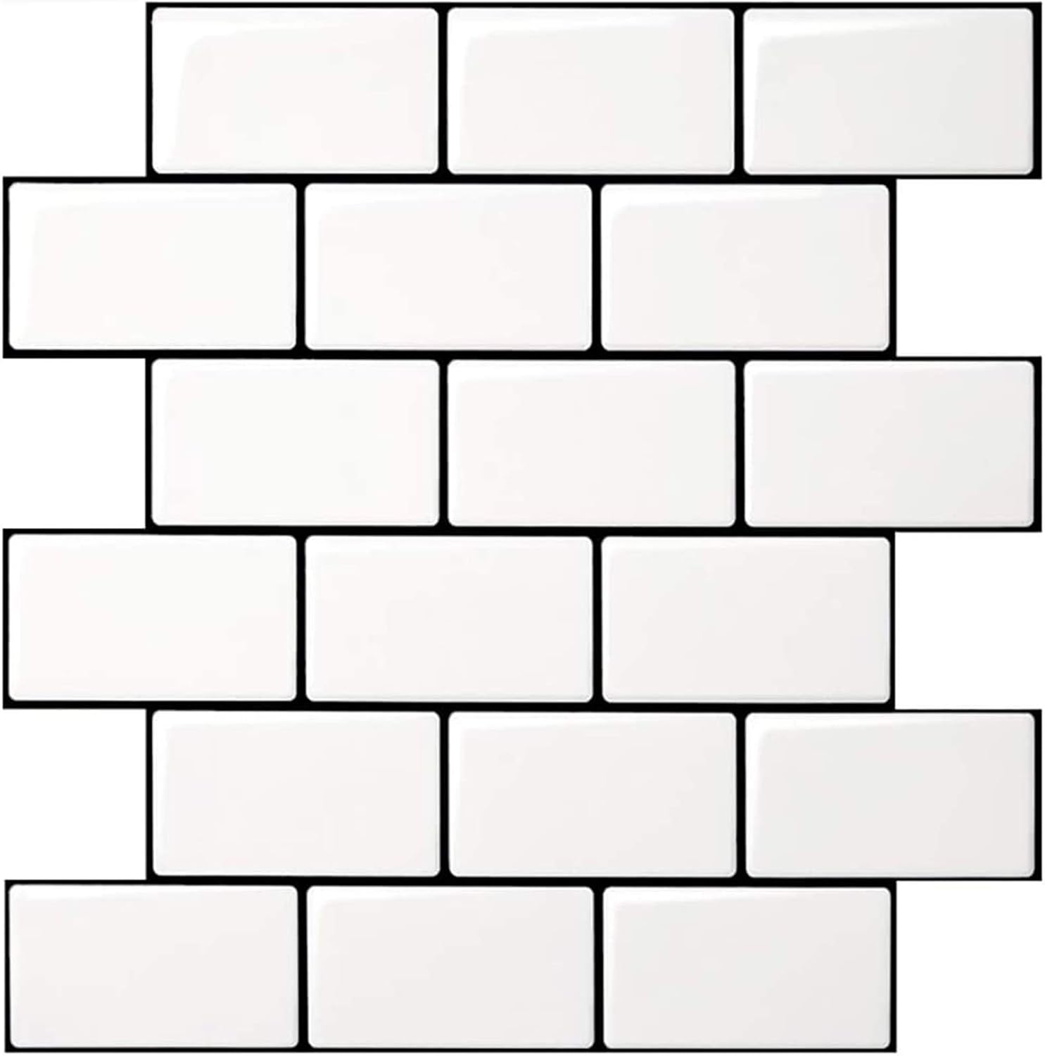 Art3d Upgrade Thicker Peel and Stick Wall Tiles Backsplash for Kitchen and Bathroom, Metro Subway Tiles Self Adhesive Tile Stickers,12"x 12", 10-Sheet
