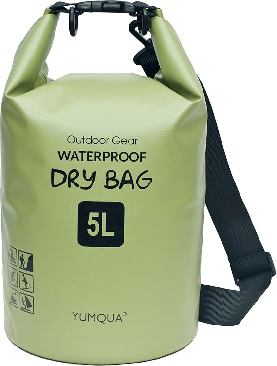 YUMQUA Waterproof Dry Bag 5L/10L/20L/30L/40L Dry Bag Waterproof Dry Bag for Kayaking, Fishing, Swimming, Camping, Rafting, Beach, Canoeing, Hiking, Skiing