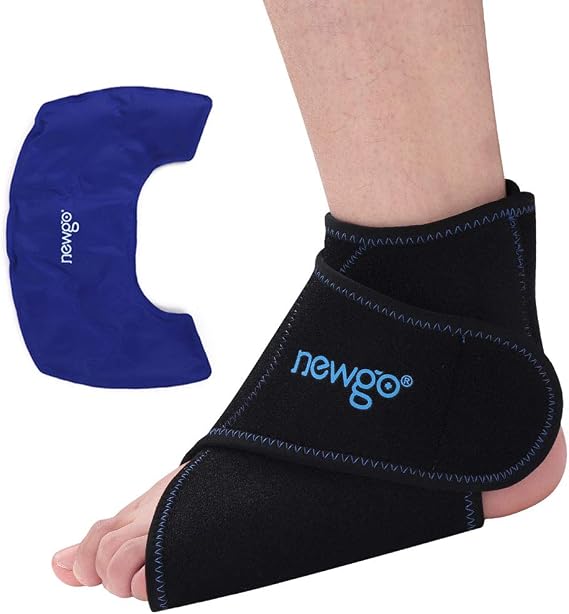 NEWGO Ankle Ice Pack Wrap Reusable Hot Cold Compress