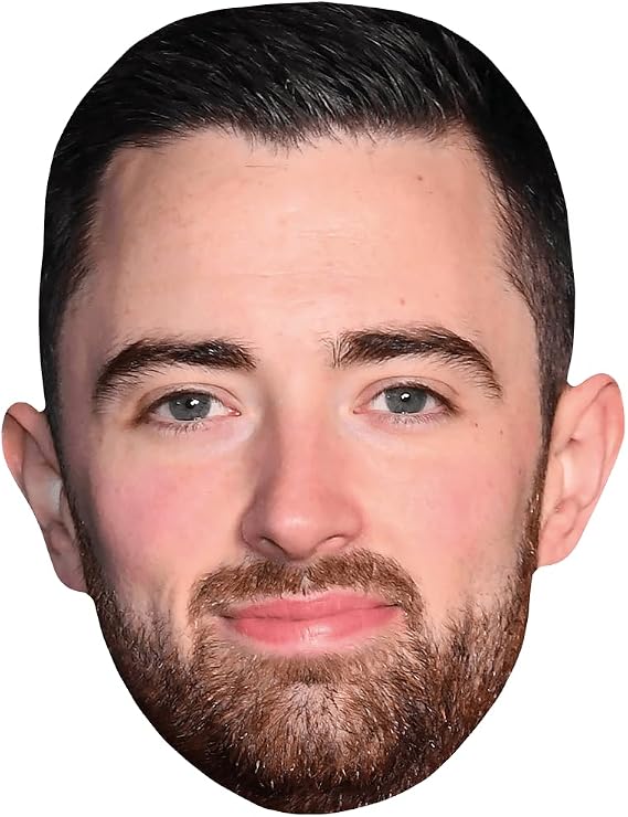 Luke Humphries (Beard) Celebrity Mask, Flat Card Face, Fancy Dress Mask