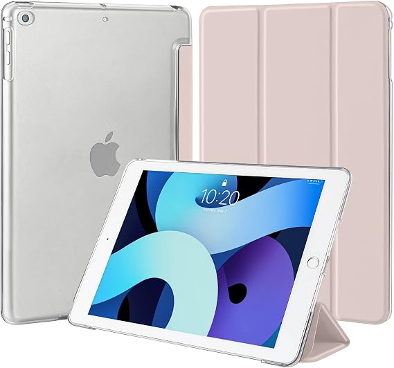 Case for iPad 6th / 5th Generation 9.7 Inch 2018/2017, Compatible with iPad Air 2/1 Case, Slim Stand Protective Cover with Translucent Frosted Hard Back Shell, Pink