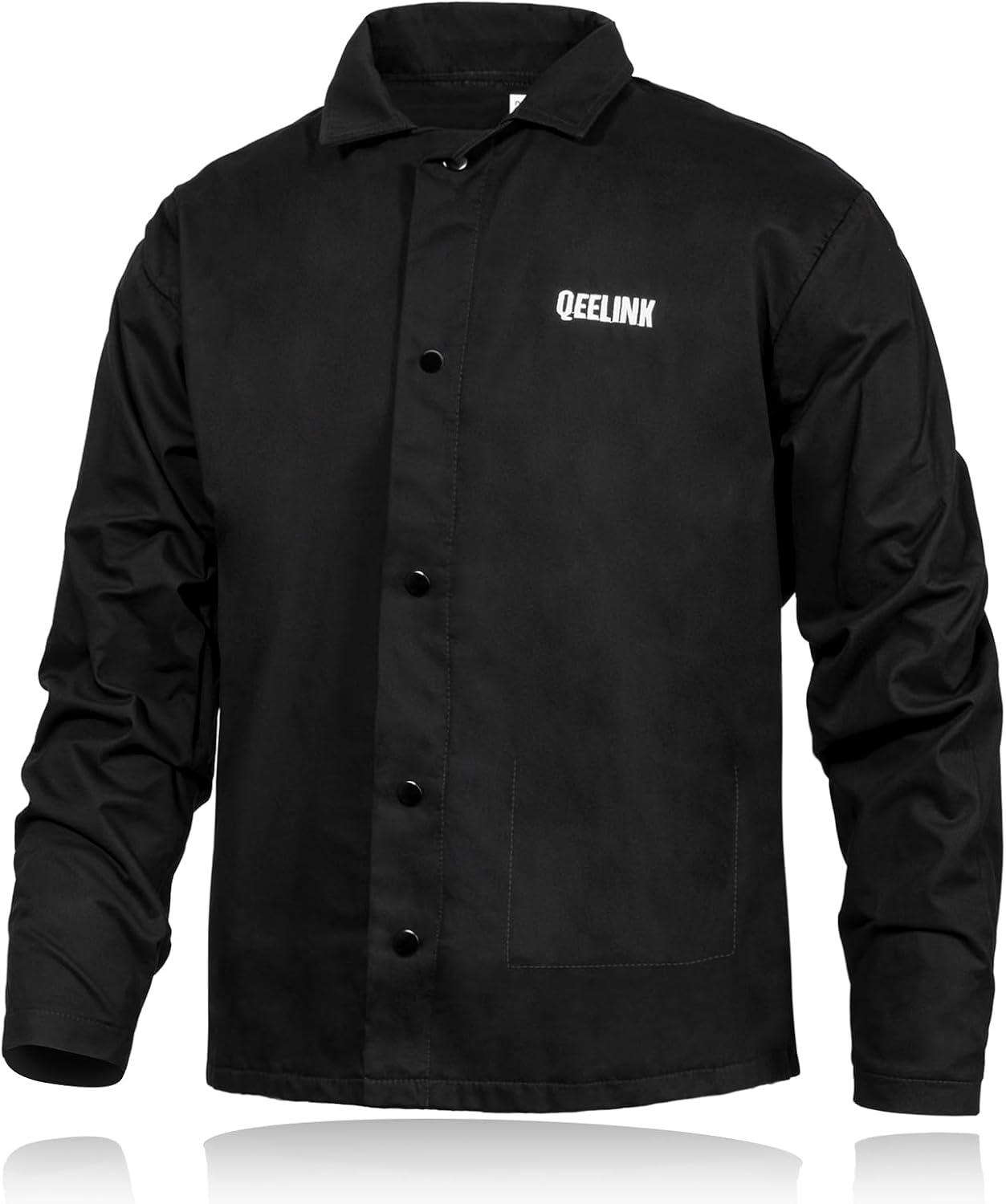 QeeLink Welder Jacket - Premium Flame Retardant FR Cotton Welder Clothing - Lightweight Welding Jacket for Men and Women