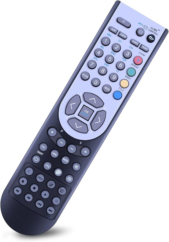 RC1900 Replacement Remote Control Compatible With HITACHI TELEFUNKEN OKI Finlux Polaroid Grundig TV AKURA APLDVD1851WHDID RC-1900 19DV500B 22DV501B 32DV501B