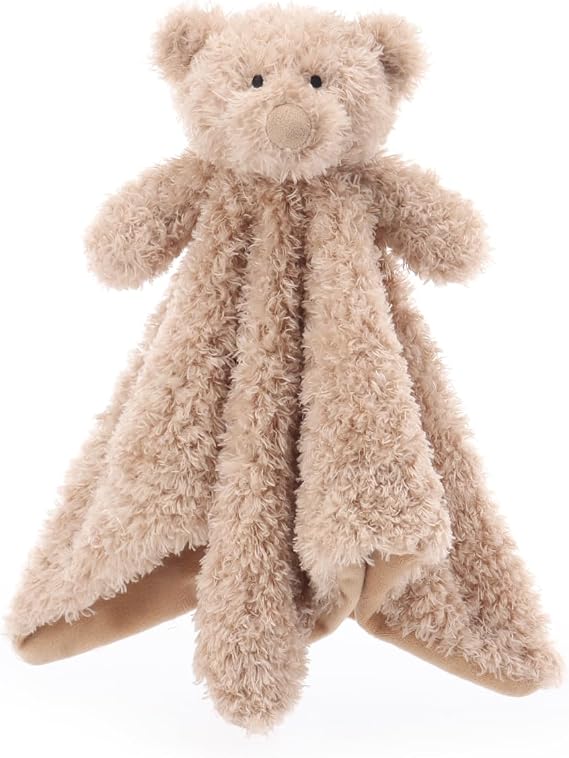 Apricot Lamb Brown Peach Bear Comforter Security Blanket Soft Lovey 14x14