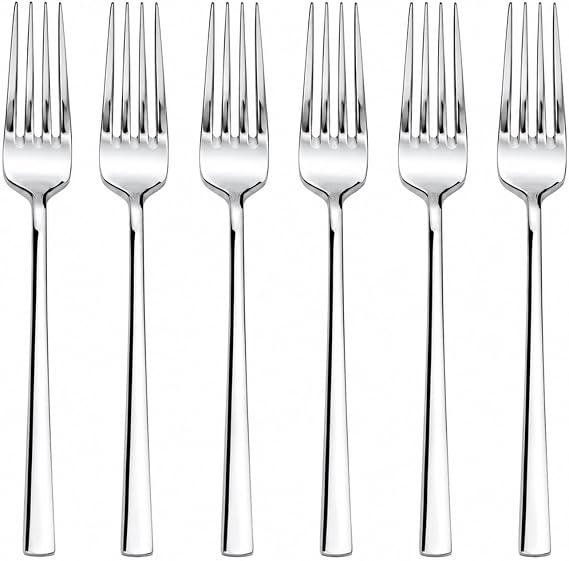 Yemek Çatalı, 6'lı Premium Kalite Paslanmaz Çelik Çatal Set 20 cm