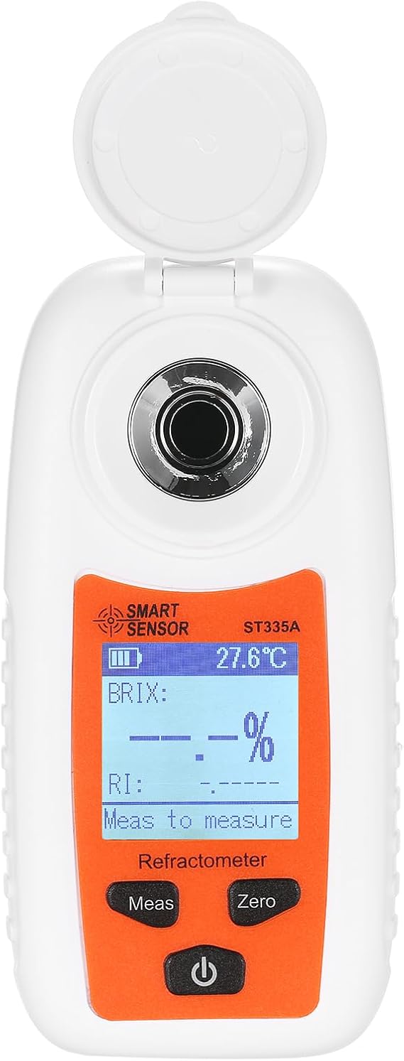AKILLI SENSÖR ST335A LCD Dijital Refraktometre Taşınabilir Elde Taşınabilir Bal Refraktometresi ATC Şeker Yüzdesi Test Cihazı Şeker Konsantrasyon Dedektörü Şeker Çözeltisi İçerik Test Aracı