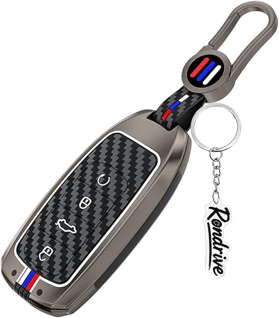 Metal Case Car Key Case Cover Compatible with Chery Omoda 5 E5 Omoda 9 Tiggo 7 Tiggo 8 Plus Tiggo 9 Illuminated Silicone Strip Key Case Protective Key Case Black
