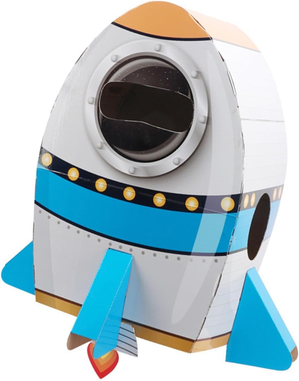 Kids Cardboard Box Costume Set for Space Adventures, Rocket