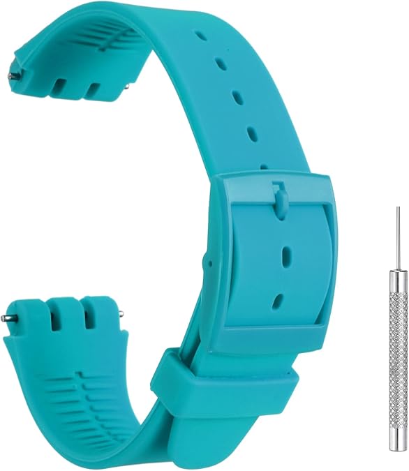 sourcing map Silicone Watch Band Quick Release Soft Watch Strap Replacement