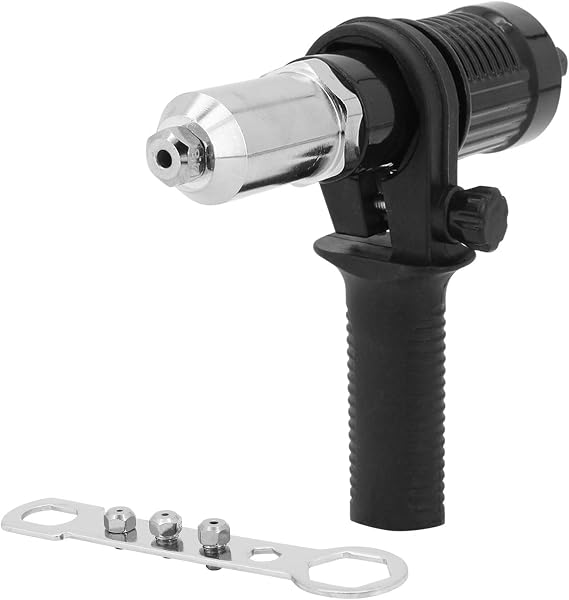 Riveter Insert Tool, Electric Rivet Gun Adapter Chunk Head Connector Hand Tools Set for Cordless Drill Electrical Nut Riveting