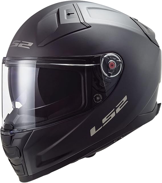 LS2 VECTOR-II FF811 Solid Matt Black Motorbike Carbon Helmet Full Face Touring Rider Crash Safety On-Road Protection for Men Women