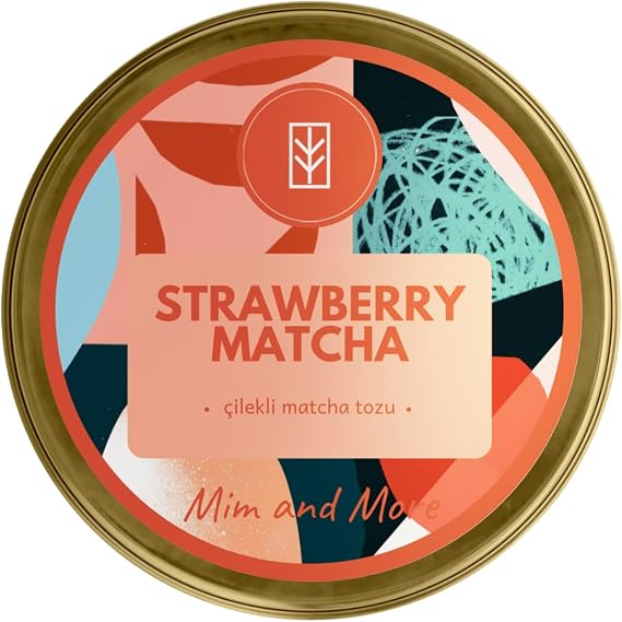Mim And More Strawberry Matcha - Çilek Aromalı Matcha, 25 gr