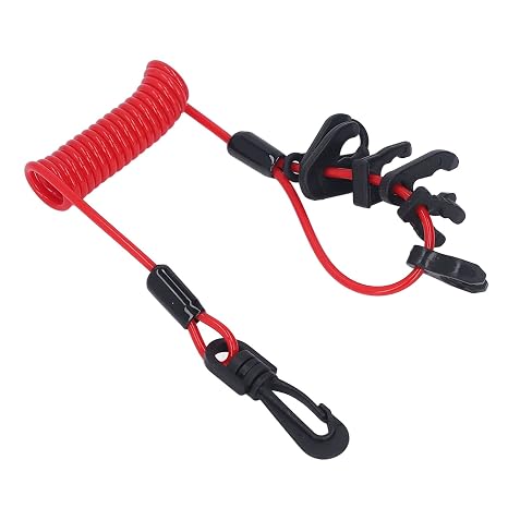 Boat Engine Switch Lanyard PU Outboard Engine Motor Lanyard Universal Safety Lanyard Tether Cord for Boat Bike