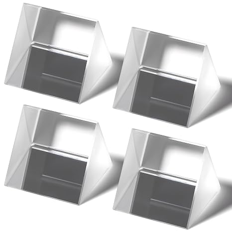 4 Pcs Optical Glass Prism for Teaching and Research