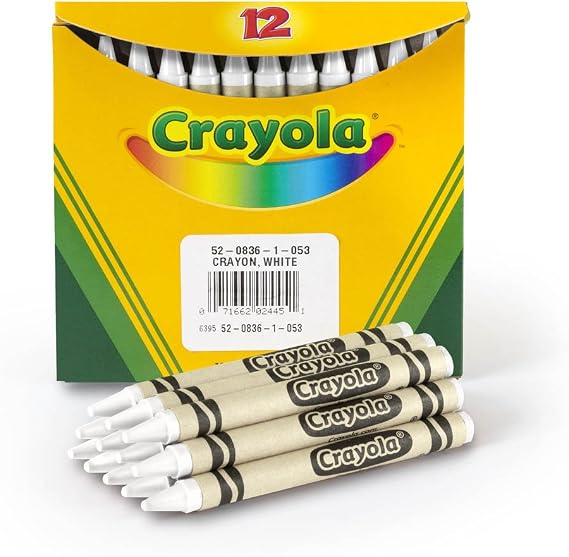 Crayola Regular Size Bulk White Crayons 12/Pkg
