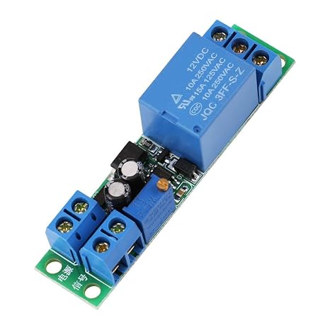 1 Piece Time Delay Relay Module DC 12 V Adjustable Timer Switch Signal Trigger Switching Delay Module 0~25 Seconds for Automation Technology Controls