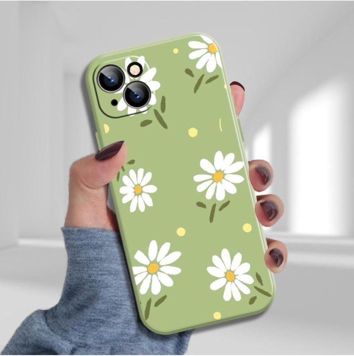 Go Aksesuar Iphone 13 Ve 14 ile Uyumlu Papatya Desenli Kılıf