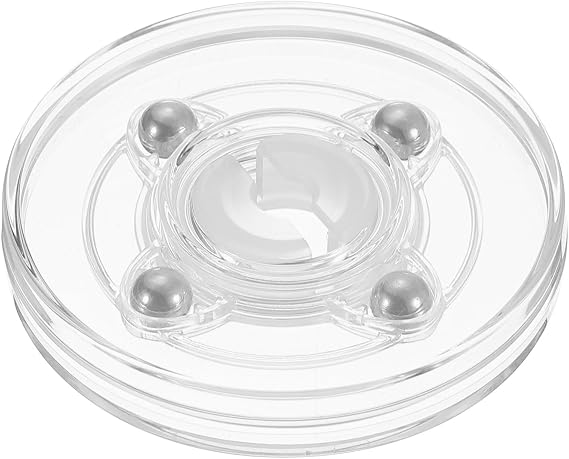 uxcell アクリル レイジースーザン ターンテーブル 2.5インチ クリアターンテーブルオーガナイザー ボールベアリング 360度回転トレイ スパイスラック テーブルケーキ キッチン パントリー 装飾 バスルーム用