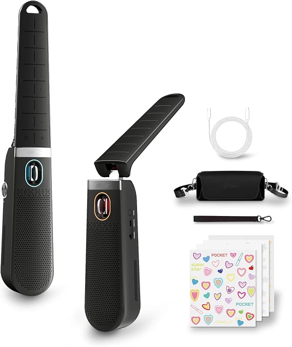 Portable Smart Pocket Guitar with Built-in Speaker for Beginners, Children & Teens & Adults black