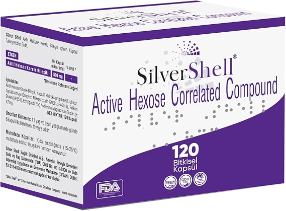 silvershell Silver Shell 500 mg Aktif Heksoz Korele Bilesik 120 Kapsul active hexose correlated compound