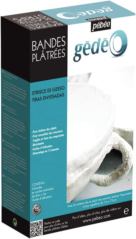 Gedeo Plaster Strips with 4 Strips of 8 x 300cm, White