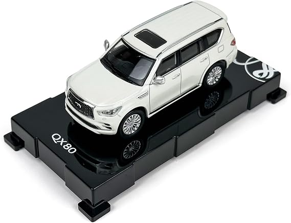 Paudi Model 1/64 Infiniti 2020 QX80 Collection Complete White Mini Car
