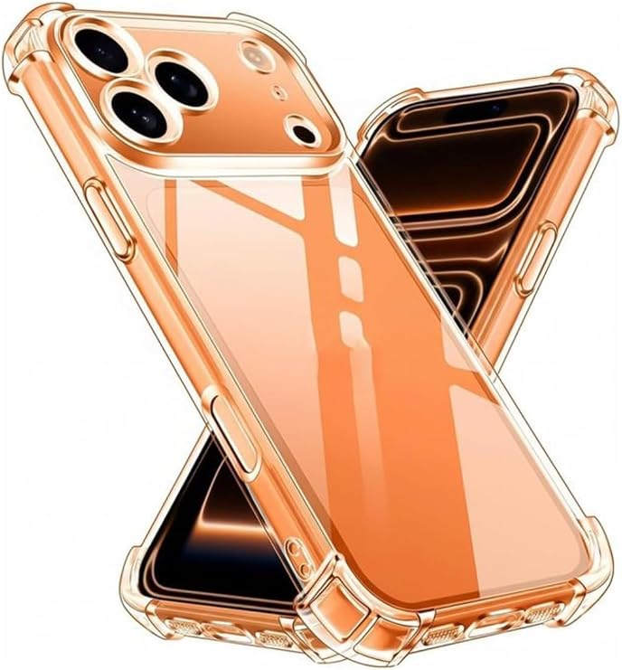 Apple iPhone 17 Pro ile Uyumlu Kamera Korumalı Airbag Antishock Köşe Korumalı Şeffaf Silikon Kılıf