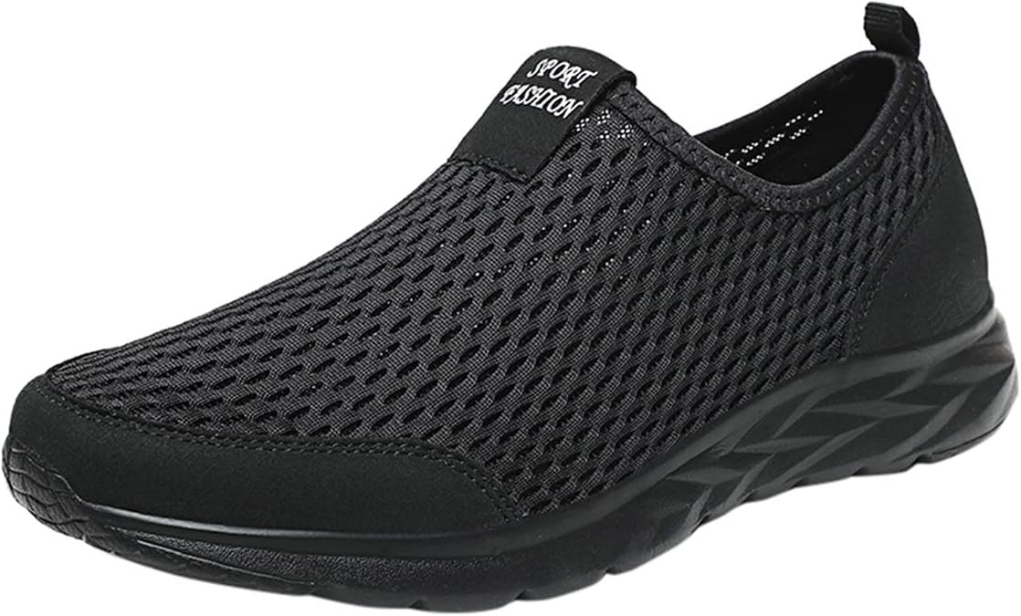 Ladies Trainers Wide Fit Wedge Athletic Sneakers Casual Fashion Non Slip Athletic Shoes Lightweight Low Top Soft Sole Slip on Orthopedic Trainers Breathable Mesh Arch Support Sneaker