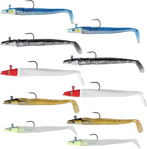 10Pcs Soft Fishing Lures Sea Fishing Lure 11cm 10g Silicone Baits