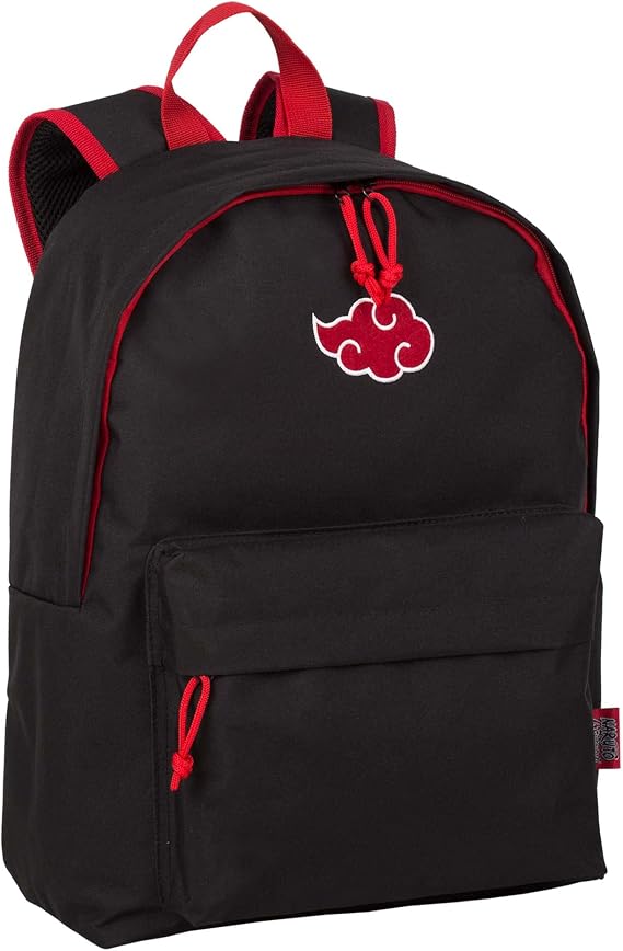 NARUTO Cloud American School Bag - Main Compartment and Front Pocket - Computer Holder and Lined Interior - Padded, Ergonomic, and Adjustable Shoulder Straps - 40 x 31 x 13 cm - Toybags