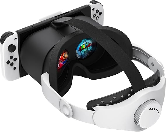 DEVASO Upgraded Adjustable VR Headset for Nintendo Switch & Switch OLED Model, Switch Virtual Reality Glasses with Adjustable HD Lenses and Comfortable Head Strap, Labo Goggles Accessories