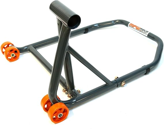 Motorcycle Paddock Single-Sided Rear Paddock Stand Heavy Duty Grey Orange (MPW-RPS1002)