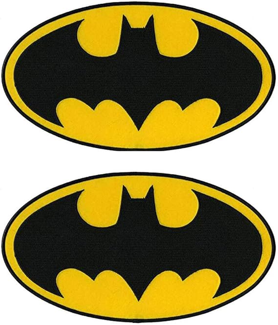 2 Pieces Compatible with Bat-M Dark Knight Tactical Comic Superhero Patch Funny Hook and Loop Embroidery Morale Military Emblem Patch for Jacket Backpacks Clothes Vest Uniforms Clothes