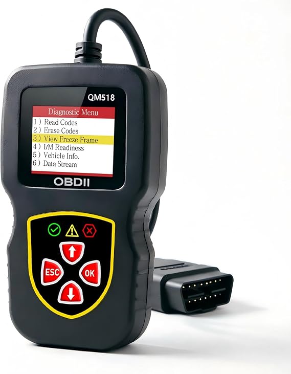 OBD2 Scanner, OBD Scanner Engine Fault Code Reader with 3 Colour LED