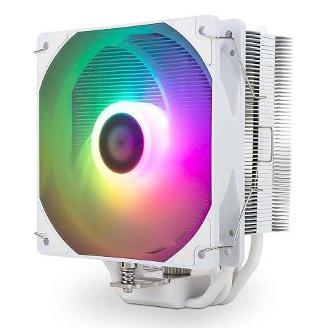 TR-Assassin King 120 SE WHITE ARGB CPU Air Cooler, AK120 SE WHITE ARB, 5 Heatpipes, TL-C12CW-S PWM Quiet Fan CPU Cooler With S-FDB Bearing, for AMD AM4 AM5/Intel 1150/1151/1200/1700