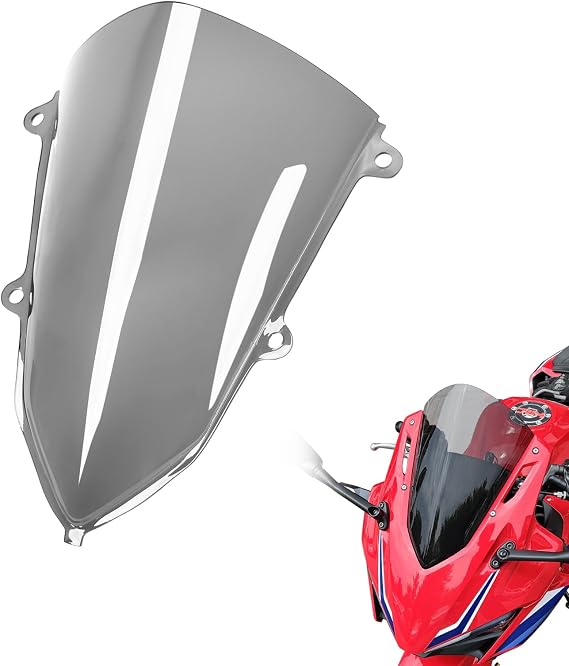 Motorcycle Windscreen for Honda CBR400R CBR500R 2019 2020 2021 2022 2023 2024 2025, Aftermarket Replacement Windshield for CBR 400 500 R (Gradient Light Smoke)