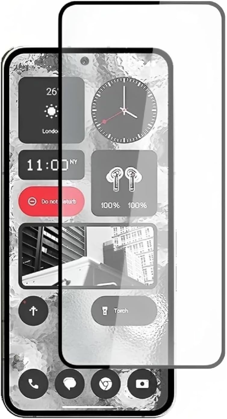 Microcase Nothing Phone 2 Tempered Screen Protector with Full Covering Frame - Black AL3276