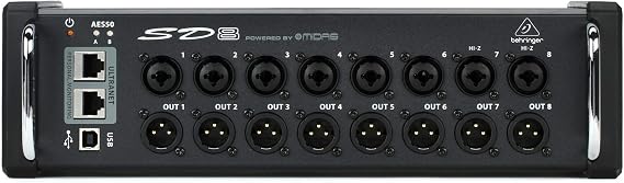 Bellinger 8 inputs 8 out stage box combined with X32 SD8