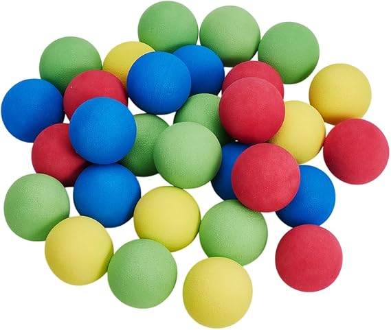 OLYCRAFT 30pcs 4 Color Assorted Foam Tennis Balls 4cm Soft Foam Tennis Balls Soft Lightweight Ball High-Density Foams Practice Ball Pet Chewable Sphere for Tenni and Pickleball Practice
