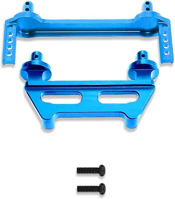 Rc Replace Components For MJX For Hyper Go 1/16 16208 16209 16210 H16 H16BM RC Car Upgrade Parts Remote Control Car Metal Upgrade Parts F/R Body Pillars(Blue)