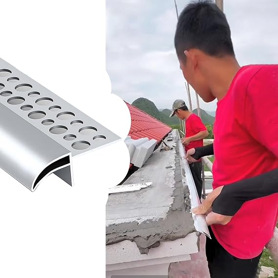 Window Weather Bar Rubber Rain Deflectors For Outside Bendable Rubber Door Drip Guards blocks Wate Guard for Windows，36ft Adjustable Aluminum Eave Drip Line - Eagle's Beak Rain Diverter Stri