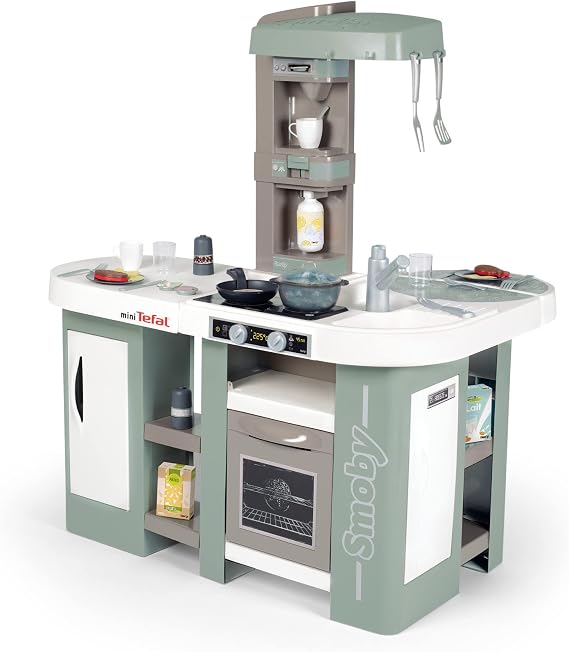 Smoby, 311053, Smoby Tefal Studio Bubble XL Mutfak, Kitchen, Fokurdatan Tencere, Sihirli Tava ve Havuç, Renk Değiştiren Makarna, 34 Parça Aksesuarlı, Fonksiyonel