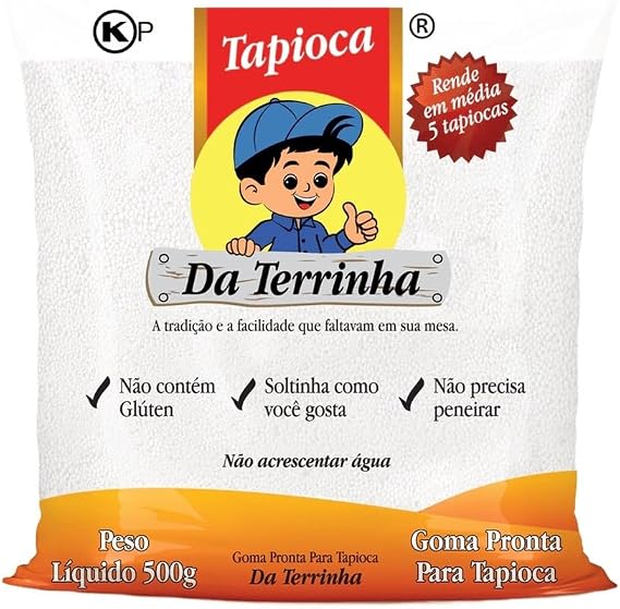 Goma Pronta para Tapioca DA TERRINHA / Tapioca from Brazil, hydrated, Bag 500 g.