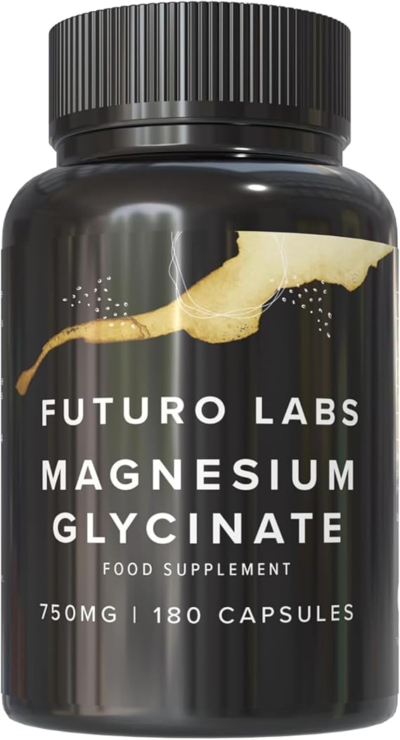 Magnesium Glycinate - 180 High Strength Capsules - 1500mg of Mag G Providing 300mg Elemental Magnesium Per Serving - Supplements Made in The UK - Futuro Labs
