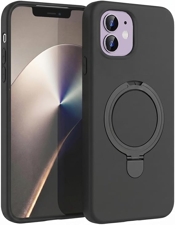Microsonic Apple iPhone 11 için Kılıf Aura Stant MagSafe Siyah [iPhone 11 ile Uyumlu Kılıf - Siyah]