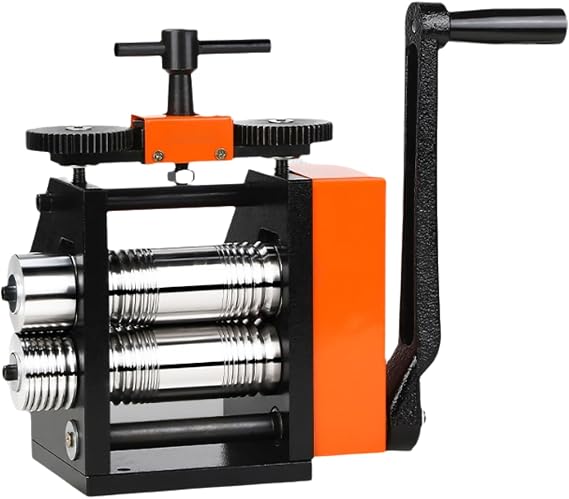 Multi-Function Rolling Mill Machine for Metal Jewelry Making, Manual Tableting Press Tool with Wire Flat Sheet Roller