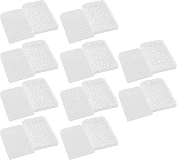 10pcs Compatible Flat Bottom Culture Plate with Lid for Laboratory Biology Room, Highly Transparent Tissue Culture Plate (48 Well)